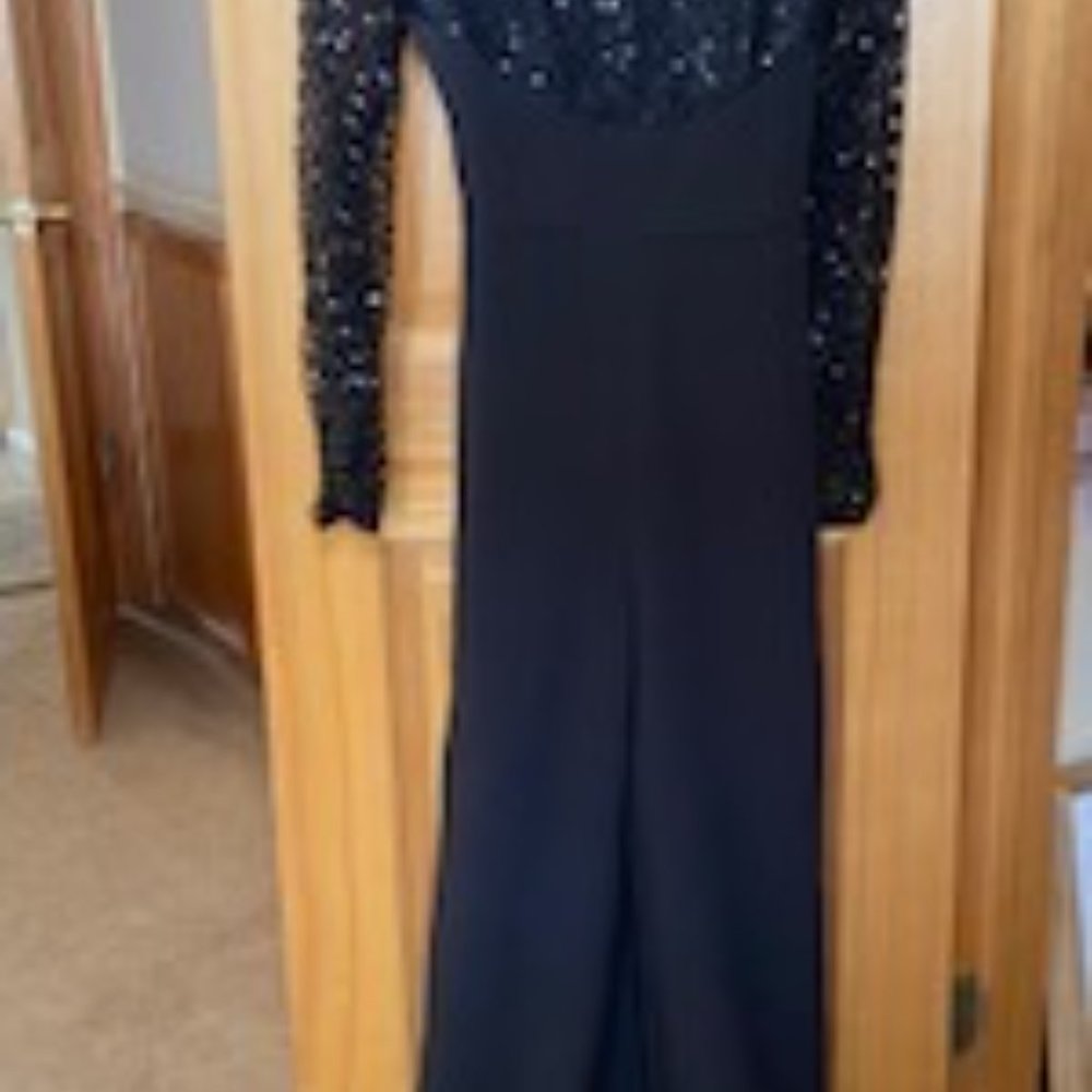 Halston Black Formal Jumpsuit